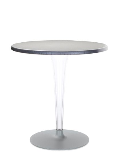 Table à manger TopTop, Rond Ø 70 x H 72 cm, Werzalit inrayable, Aluminium