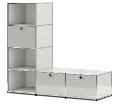 Étagère-banc USM Haller Type 1, Gris clair RAL 7035