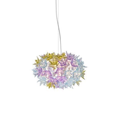 Suspension Bloom, Petit (ø 28 cm), Transparent/lavande