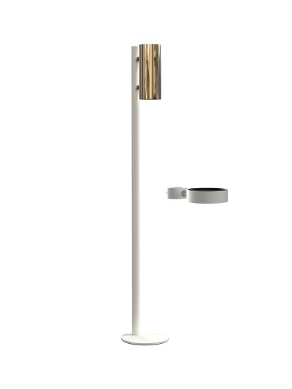 Nova distributeur de Désinfectant pour Sols, Blanc mat, Or poli
