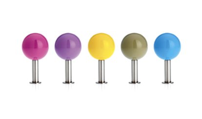 Patères Dots - Lot de 5, Mélange de couleurs 