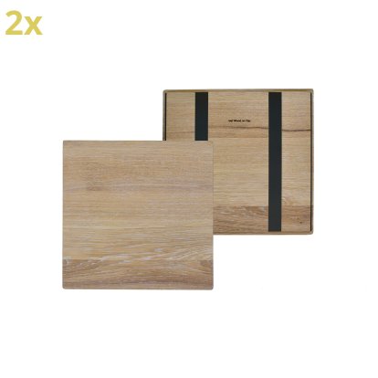 Plateau en bois (set de 2) pour étagères USM Haller, taille L, 35 cm x 35 cm, Chêne, huilé blanc