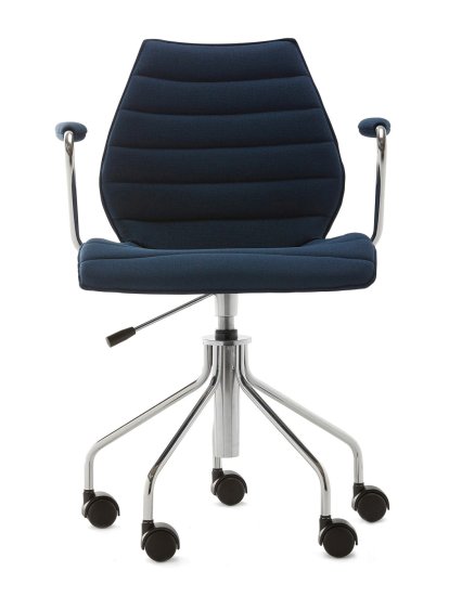 Chaise pivotante Maui Soft Noma, Bleu, Chromé