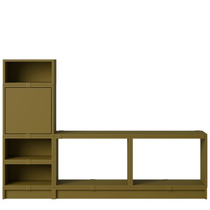 Étagère-vestaire Stacked 1, Vert brun