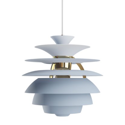 Suspension PH Snowball, Dusty blue / Laiton