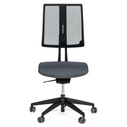 Chaise de bureau pivotante Equo, Noir, Filet, Xtreme Plus (PG0), Gris foncé YS171, C30 KST avec réglage de la profondeur d'assise, Standard 100 mm, Sans accoudoirs, Avec roulettes dures