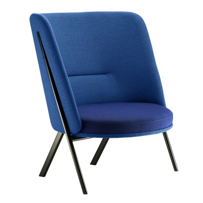 Fauteuil D70, Tissu Arco - cobalt/mare, Noir