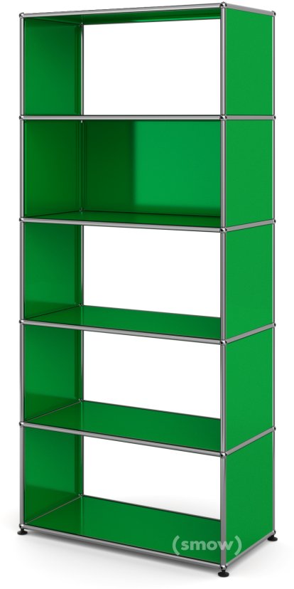 Étagère M USM Haller Type 1, 1 panneau arrière, Vert USM
