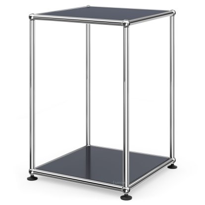 Table d'appoint USM Haller 35 haute, Panneaux inférieur et supérieur en métal, Anthracite RAL 7016