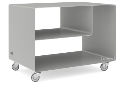Caisson à roulettes R 106, Monochrome, Blanc aluminium (RAL 9006), Roulettes industrielles