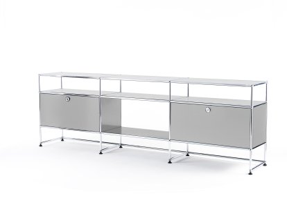 Meuble TV XL USM Haller, Argent mat USM