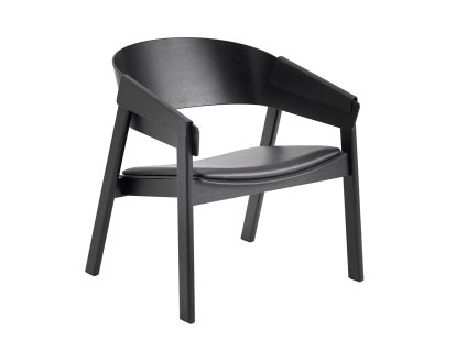 Chaise Cover Lounge , Noir/Cuir noir