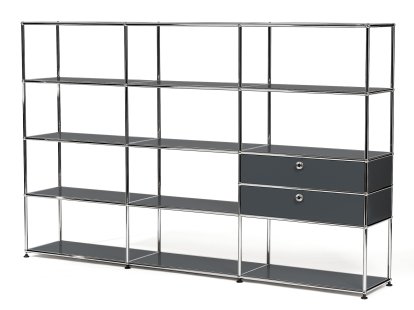 Étagère de salon XL Type 2 USM Haller, Anthracite RAL 7016