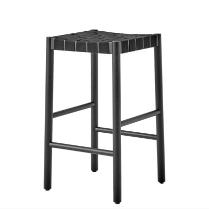 Tabouret de bar Betty TK7 / TK8, Version cuisine: 66 cm, Noir / lin noir