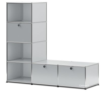 Étagère-banc USM Haller Type 1, Argent mat USM
