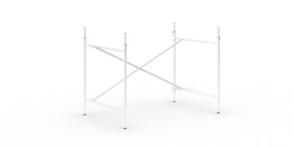 Châssis de table Eiermann 2, Blanc, Vertical, décalé  , 100 x 66 cm, Avec rallonge en hauteur (hauteur 72-85 cm)