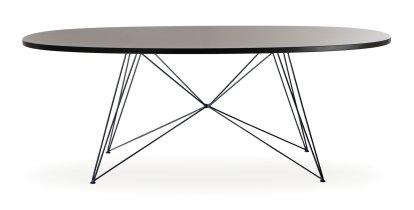 Table Tavolo XZ3 Ovale, Fenix noir, Verni noir