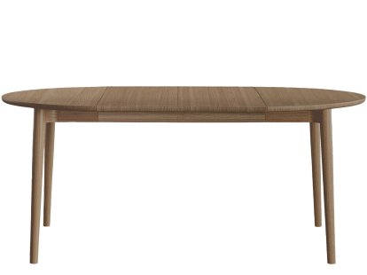Table à manger ronde Expand, Chêne fumé, Avec 2 rallonges  (+100 cm)