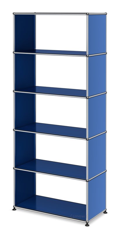 Étagère USM Haller sans panneaux arrières, Bleu gentiane RAL 5010