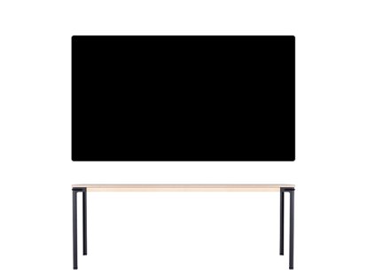 Table Seiltänzer, 75 x 190 x 90 cm, Linoleum noir, Noir