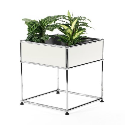 Table d'appoint USM Haller pour plantes Type 2, Blanc pur RAL 9010, 50 cm