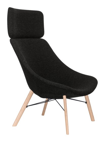 Fauteuil Auki , Hallingdal 180 - tacheté de noir, Avec appui-tête