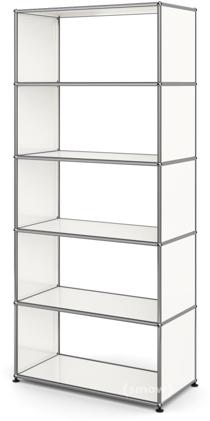 Étagère M USM Haller Type 1, Sans panneau arrière, Blanc pur RAL 9010