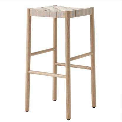 Tabouret de bar Betty TK7 / TK8, Version bar: 76 cm, Chêne naturel / lin naturel