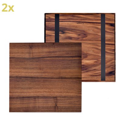 Plateau en bois (set de 2) pour étagères USM Haller, taille L, 50 cm x 50 cm, Noyer américain