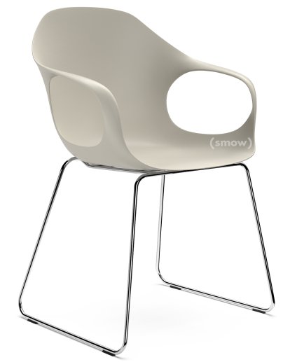Chaise Elephant Sledge, Beige, Acier chromé
