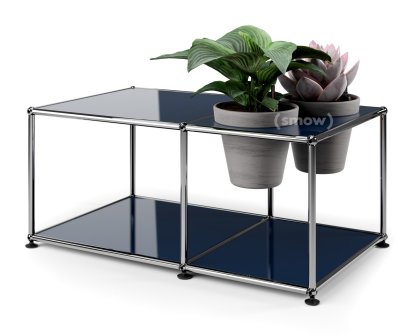 Table d'appoint USM Haller Monde végétal , Bleu acier RAL 5011, Basalte
