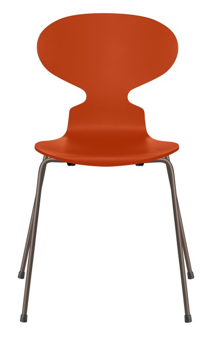 Chaise Fourmi (Ant), Laqué, Orange paradis, Brown bronze