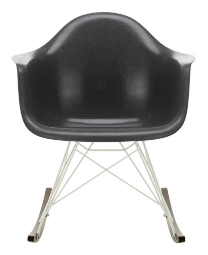 Eames Fiberglass Armchair RAR, Eames elephant hide grey, Blanc, Érable foncé