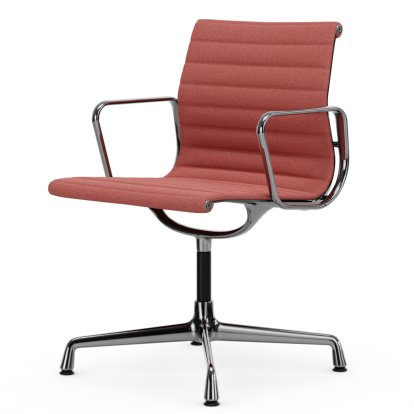 Aluminium Chair EA 103 / EA 104, EA 103 - non-pivotante, Rouge coquelicot / ivoire, Chromé