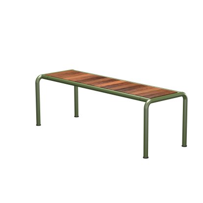 Banc Avanti, 48 x 129,5 cm, Vert olive, Cendre thermo