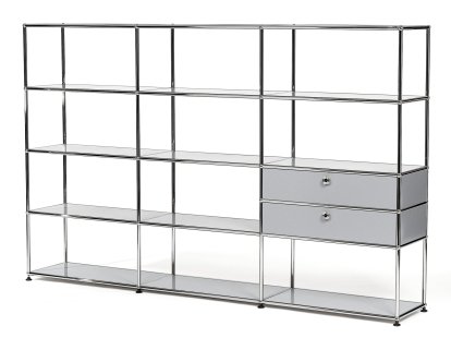 Étagère de salon XL Type 2 USM Haller, Argent mat USM