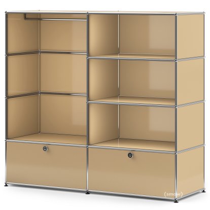 Penderie USM Haller L avec tringle, Beige USM