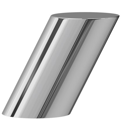 Table d'appoint Tilt, Métal, Acier poli