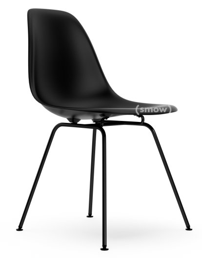 Eames Plastic Side Chair DSX, Noir profond  , Sans rembourrage, Sans rembourrage, Version standard - 43 cm, Revêtement basic dark