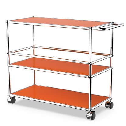 Chariot à boissons USM Haller type 3, Orange pur RAL 2004