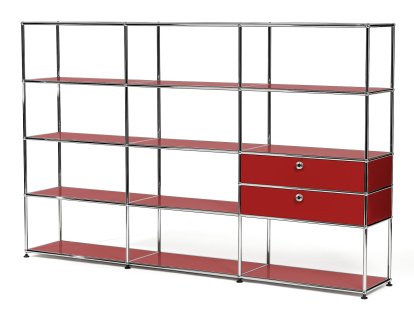 Étagère de salon XL Type 2 USM Haller, Rouge rubis USM