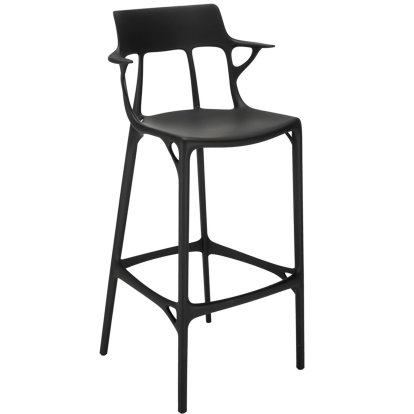 A.I. Tabouret de bar Recyclé, 75 cm, Noir