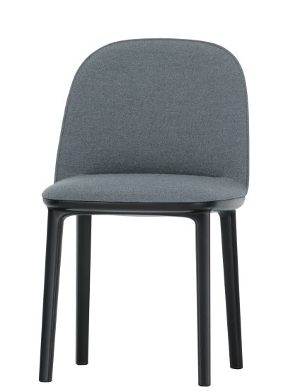 Softshell Side Chair, Nero / crème, Patins en feutre pour sols durs