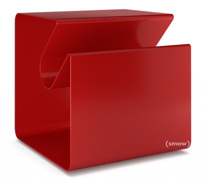 Table d'appoint V44, Rouge rubis (RAL 3003), Patins
