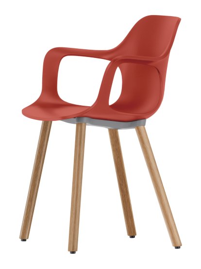 Chaise HAL Armchair Wood, Brique, Chêne naturel massif avec vernis de protection