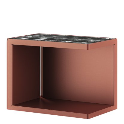 Table basse Ambito, Cuivre, Marbre Portoro argent
