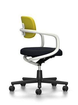 Siège de bureau pivotant Allstar, Blanc, Hopsak, Jaune / vert pastel