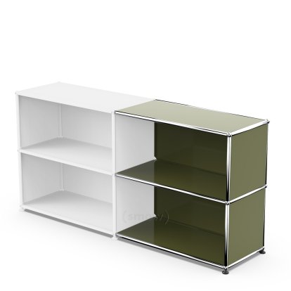 Kit d’extension horizontale USM Haller 2, Vert olive RAL 6003, 35 cm