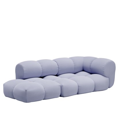 Canapé Sander Design 5, Accotoir à droite, Vidar 4 - Bleu lilas 0723