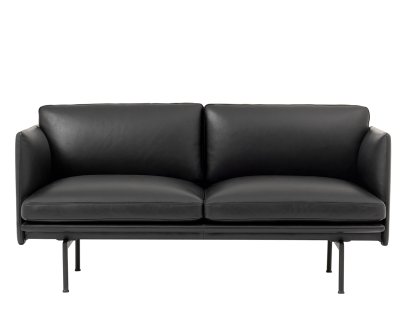 Outline Studio Sofa, Cuir noir